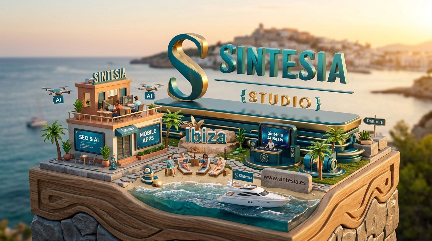 Creatividad visual generada para Sintesia Studio